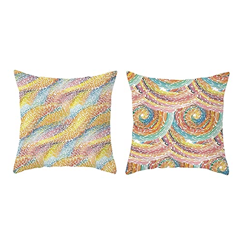 Lieson Juego de 2 fundas de almohada de 20 x 20 fundas de almohada para habitación de niños, color...