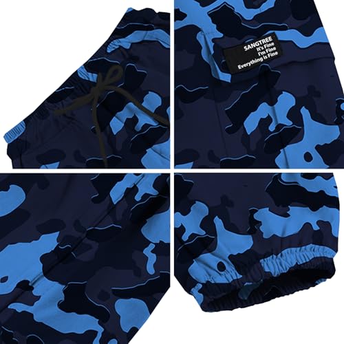 Boys&Mens Prints Cargo Pants Elastic Waist with Drawstring Casual Jogging Pants4