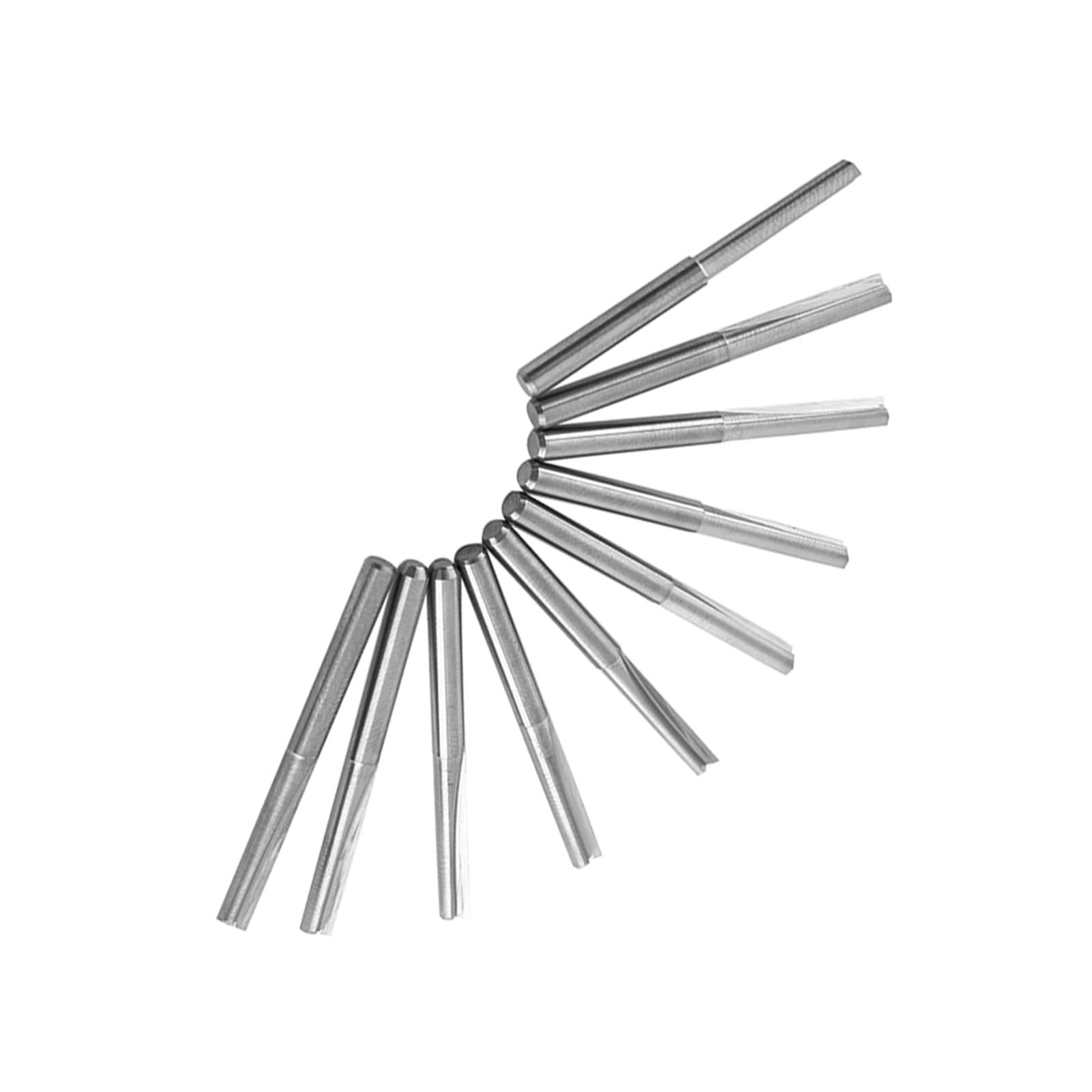 3,175 mm/1/8" frez czołowy CNC podwójne proste rowki narzędzia tnące zestaw 10 szt.