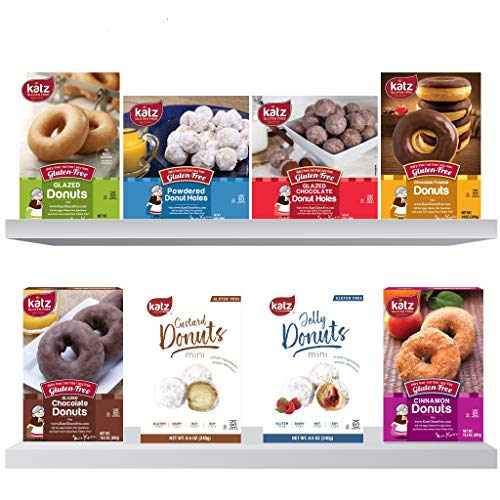 Katz Gluten Free Donuts Variety Pack | Jelly Custard Glazed Chocolate & Powdered Donut Holes | Cinnamon Glazed Chocolate & Frosted Gluten Free Doghnuts | Dairy Free, Nut Free, Soy Free, Gluten Free