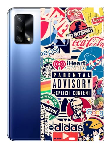 Image of AtOdds - Mobile Back Skin Sticker Wrap Compatible with Oppo F19 (Coverage - Back+Camera+Sides) (Explicit Graffiti)