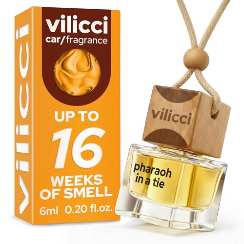 Image of Vilicci Pharaoh in a Tie Car Air Freshener | Long lasting Car Diffuser | Vegan & Cruelty-free Auto Perfume | Hanging Car Air Freshener