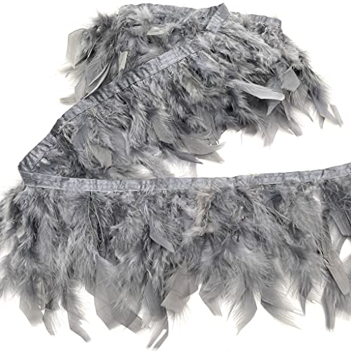 Shekyeon Turkey Feathers Fringe Trim for Party Clothing DIY Sewing