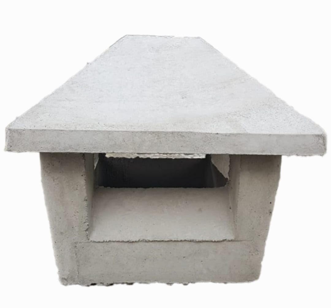 Cappello Fumaiolo Comignolo con Base Quadrata 35x35 grigio in Cemento