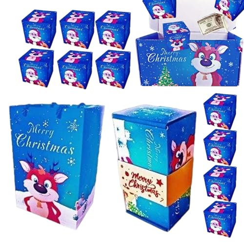 Caixas natalícias com tampas | bolsa feliz Natal para dinheiro presentes | bolsa dobrável unissexo para presentes do dia dos namorados joalharia casa celebração