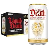Liquid Death, Cherry Obituary, Soda-Flavored Sparkling Water, 12-Pack (12oz Cans), Low Sugar, Huge Flavor & No Artificial Sweeteners