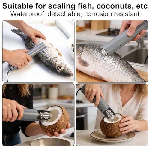 Electric Coconut Grater Machine, Portable Handheld Coconut Scraper Peeler Shredder, Handheld Kitchen Tool, Automatic Stainless Steel Scraper and Peeler, for Coconut, Fish and More by uwoneg - Image 7