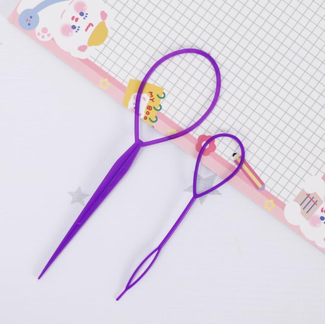 1 Unidad(2 piezas) de plástico mágico pelo trenzado cola de caballo herramienta clip herramienta simple bricolaje estilo de pelo accesorios de