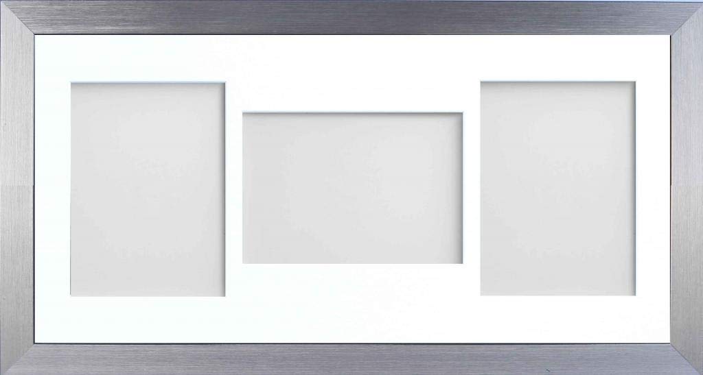 Frame Company Simpson Silver Multi Aperture Photo Frame, 20x10 for 7x5 inch (x3 PLP)