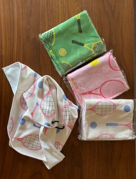 Personalised Pink Embroidered Tennis Towel By Jonny's Sister