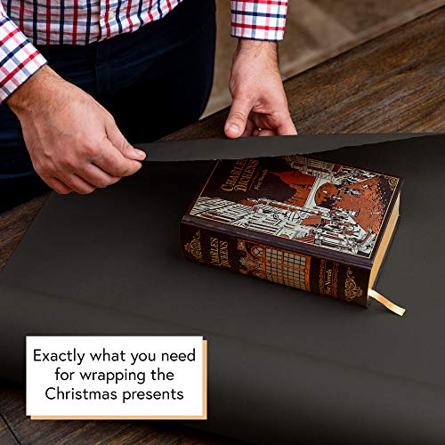 Black Paper Roll 18 By 1800 Inches (150 Feet) - Use It As Black Construction Paper, Black Poster Board, Black Wrapping Paper, Black Kraft Paper Roll, Art Paper Roll, Poster Paper, Bulletin Board Paper #TOP1