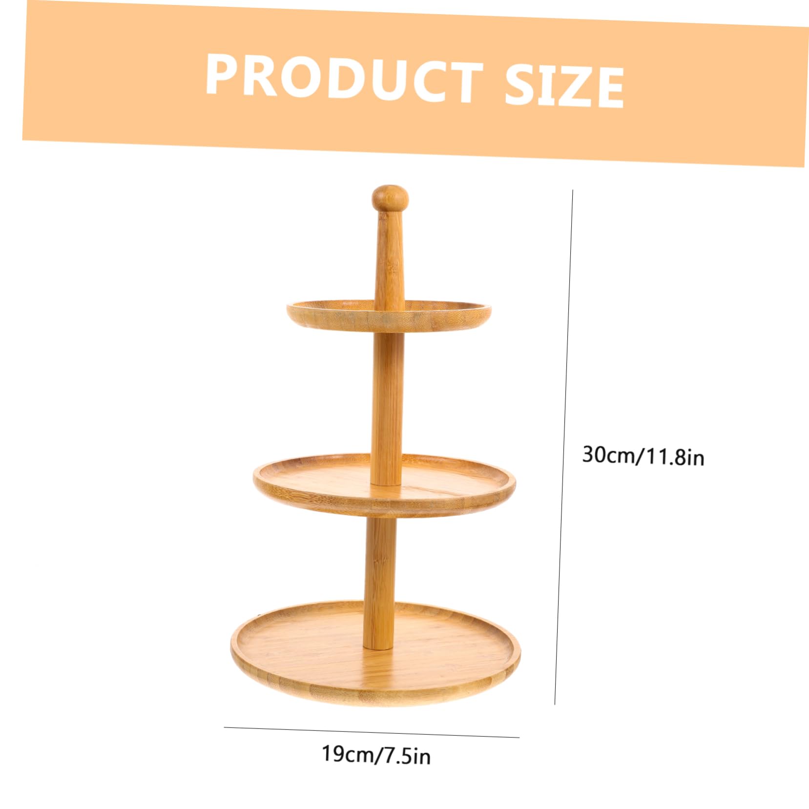 Cabilock Tiered Wooden Cupcake Stand Serving Tray for Desserts Fruits and Pastries for Parties Weddings and Special Occasions and Stylish Design