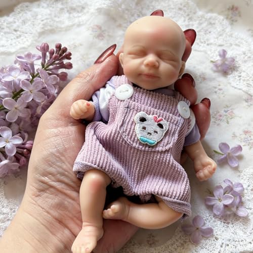 Muñeca de silicona realista 15 cm para niños miniatura 3