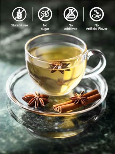 Image of TeeLux Licorice Spice Tea Bags, Licorice Root with Ginger & Cinnamon, Sweet & Spicy Taste, Caffeine Free, 80 Count