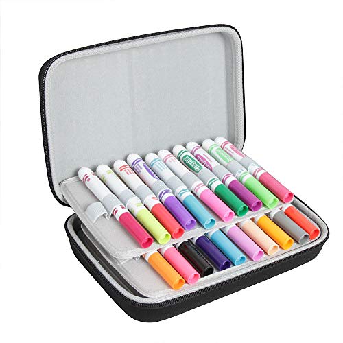 Hermitshell Travel Case for Crayola Ultra Clean Washable Broad Line Markers 44 Classic Colors (Only Case) (Black)