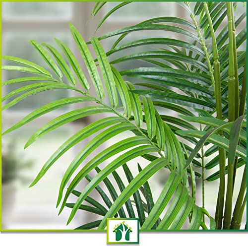Crosofmi Artificial Areca Palm Plant 6Feet Fake Tropical Palm Tree, Perfect Faux Dypsis Lutescens Plants In Pot For Indoor Outdoor House Home Office Garden Modern Decoration Housewarming Gift-2Pack #TOP1