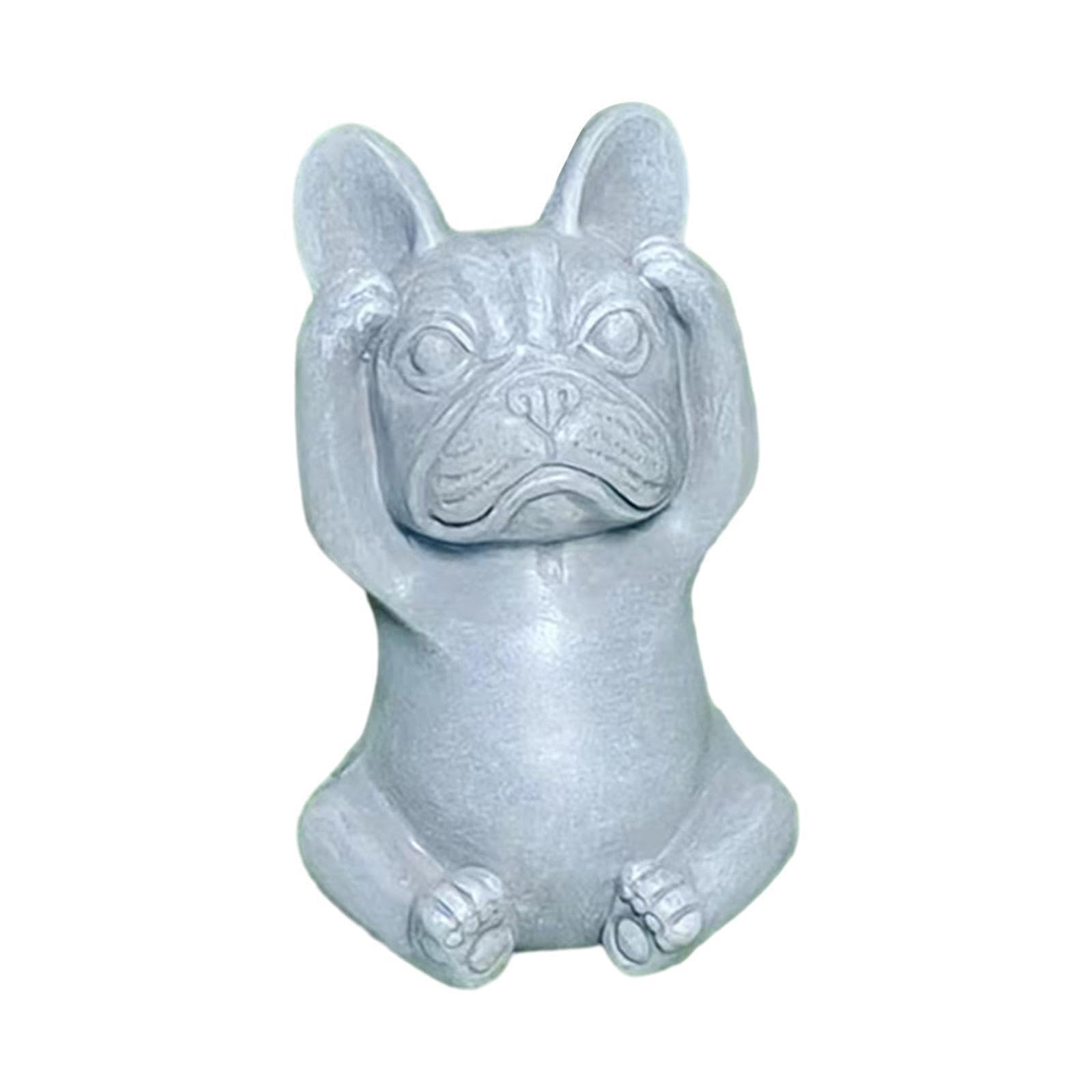 TWISAXC Bulldog Statues Figurines Home Decor Accents Resin Crafts Sculpture Environmental Friendliness Environmentally Friendly Animal Statue Bulldog, Not Listen, 11.5x7x7cm