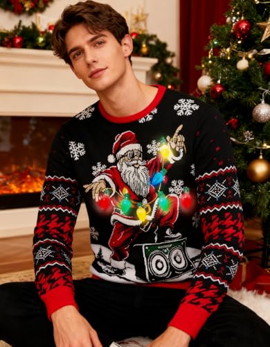 Goodstoworld Light-Up Dancing Santa and Boombox Sweater - Image 3