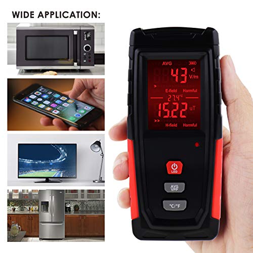 Medidor Digital de Campo EMF Detector de Radiación con Alarma miniatura 7