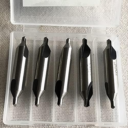 Drill Bits Of 1PC HSS6542 Made 172 Model Type A 4.0-6.0mm Center Drills For Die Steel,copper,aluminum, Zinc - (Hole Diameter: 6mm; Shank Shape: Round; Overall Length: 40mm; Color: White)