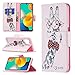 IMIRST Samsung Galaxy M32 Case Durable Lightweight PU Leather Wallet Phone Case Flip Folio Shockproof Slim Fit Protective Cover for Samsung Galaxy M32 / A22 4G. BF Giraffe