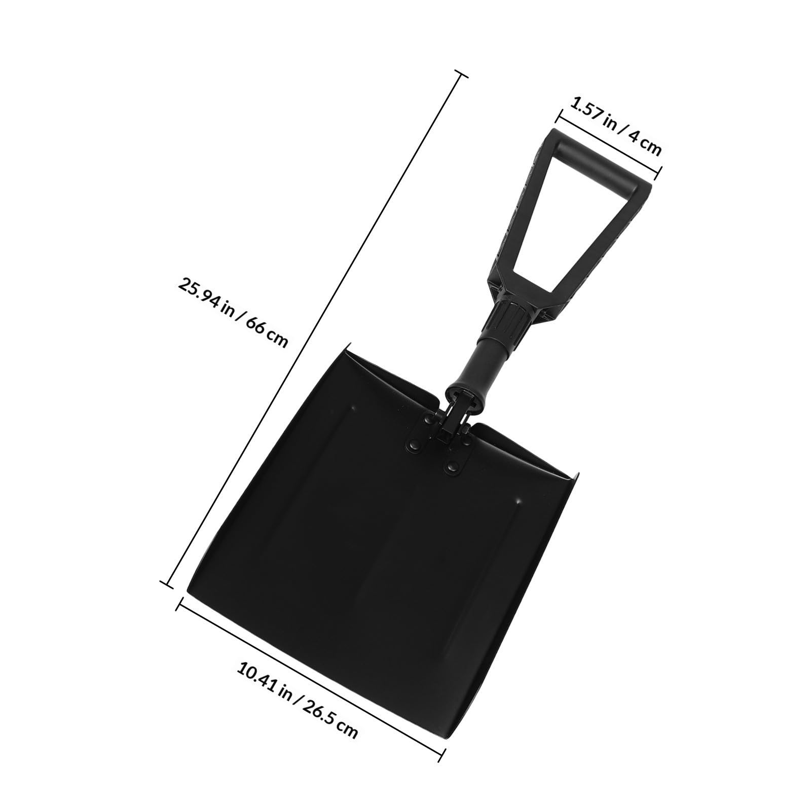 DOITOOL Pala de Nieve Plegable para Coche Mango de Hierro y Bolsa de Tela, Herramienta Portátil para Quitar Nieve en Entradas y Camping