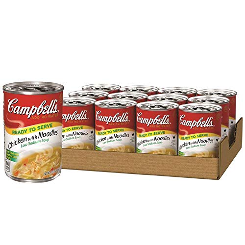 Campbell's Low Sodium Soup, Chicken with Noodles, 10.75 Ounce (Pack of 12) (Packaging May Vary)