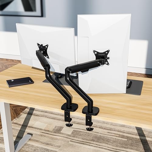 Image of ErgoYou Premium Gas Spring Adjustable Monitor Arm Stand VESA Mount - Weight Capacity 2-9 kgs - Supports 13-32 inch Screens - Height Adjustable Clamp & Grommet Mount - 360 Degree Rotation - G4 Series Black