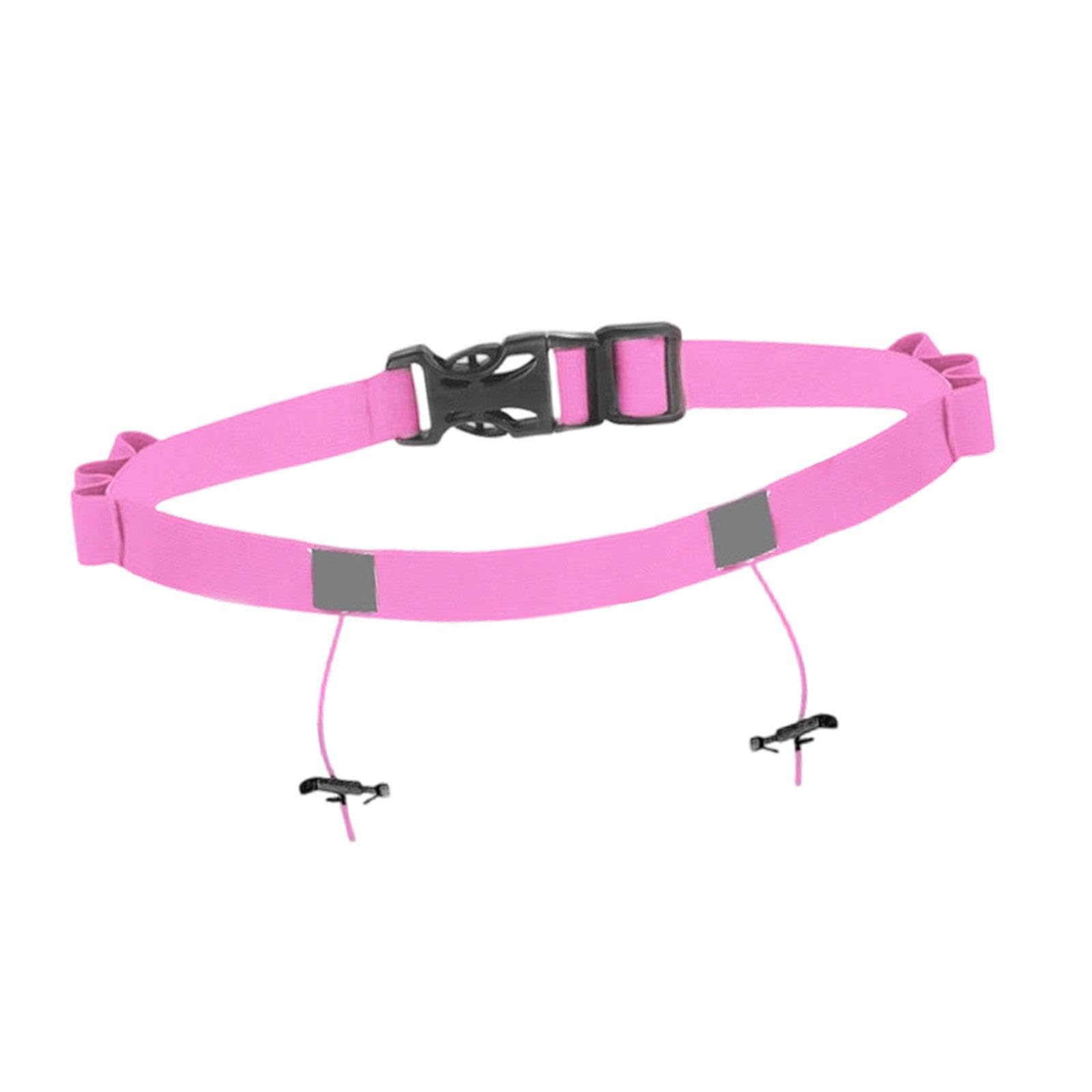 Triathlons Race Number Belt with Loop Adjustable Athletes Running Bib Holder Pink-image-45