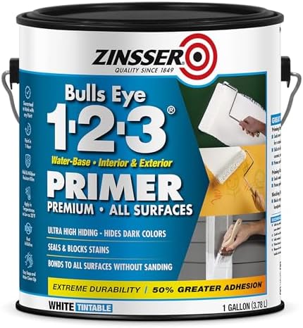 Zinsser 2001 Bulls Eye 1-2-3 All surface Primer, Gallon, White