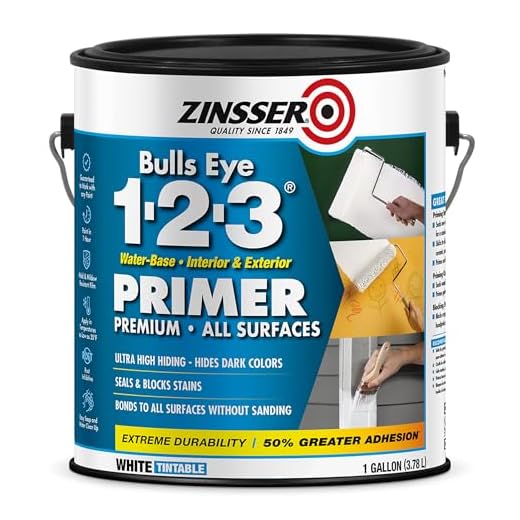 Zinsser 2001 Bulls Eye 1-2-3 All surface Primer, Gallon, White