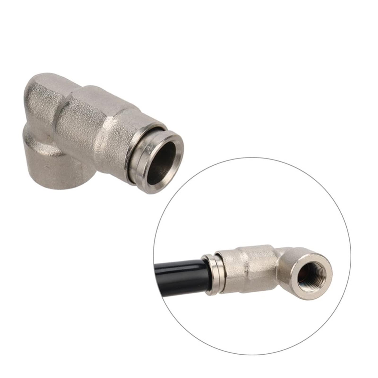 Giardino all'aperto 10 pezzi 1/8quot; Filettatura femmina a 3/8quot; Connettore a gomito in metallo Connettore for tubo acqua da giardino 1/8quot; Ugelli Attacchi rapidi for tubi da 9,52 mm Raccordi p