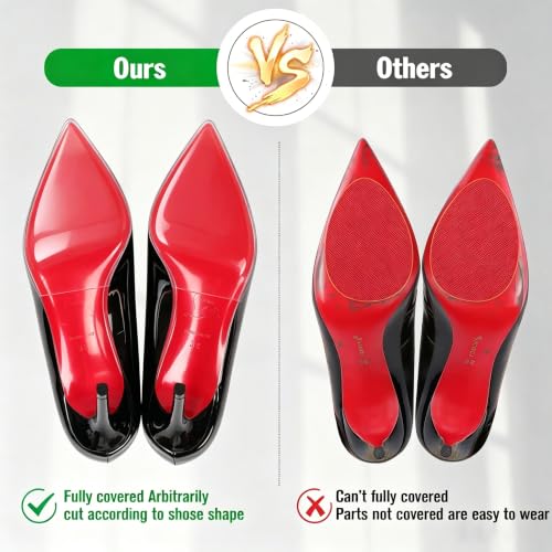 Image of Transparent Anti-Slip Sole Protector, 39-Inch Roll (5x39in) | Silicone Trimmable Anti-Slip Sole Guard, Durable Cover for High Heels & Dress Shoes