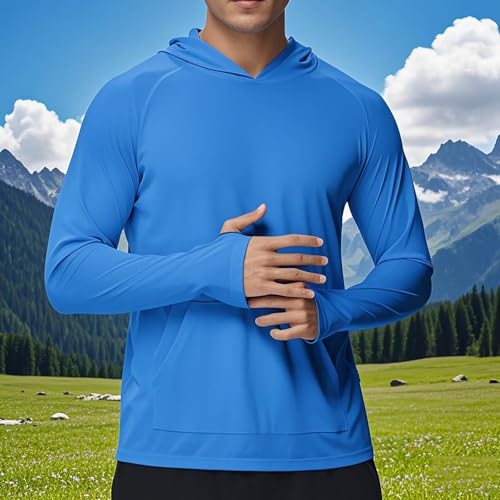 Sun Shirts for Men UPF 50+ Sun Protection Hoodie SPF UV Long Sleeve Fishing Hiking Shirts Hooded Swim Athletic Tops2
