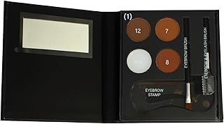 بودرة حواجب من بريتي ومان، 3 ألوان، شمع حواجب، استنسل، فرشتين - لون درجة 1