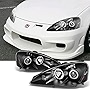AKKON - For 2005 2006 Acura RSX Integra DC5 Black Projector Headlights Head Lamps Left + Right Side Assembly Set