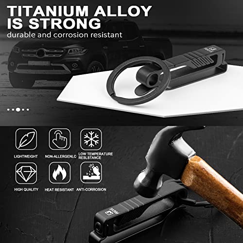 Tisur Belt Keychain Titanium Belt Loop Key Holder, Stainless Steel Back Clip, With Detachable Keyring For Men And Women #TOP6