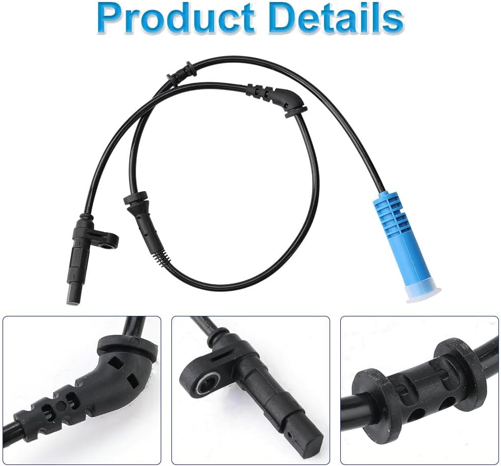 WMPHE 4 Pcs ABS Wheel Speed Sensors Compatible with Mini Cooper 1.6L L4 2002 2003 2004 2005 2006 2007 2008, Front and Rear abs Sensors, Replacement for 34526756384, 34526756385