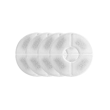 Layfoxz 4pcs Pets Cat Water Fountain Filters Replacement Filters for Flower Fountain Cat Water Fountain Water Dispenser