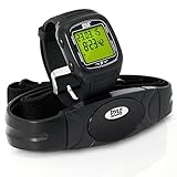 Smart Fitness Heart Rate Monitor - Digital Sports Wrist Watch Activity HR Tracker w/ Chest Strap, 3D Sensor, EL Backlight, Alarm, Used in Exercise or Running, For Men and Women - Pyle, Black