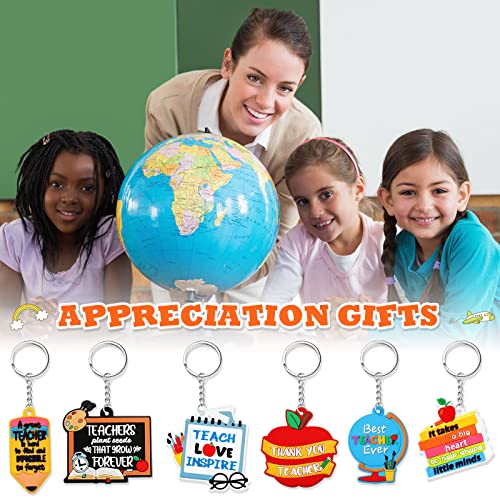 Henoyso 36 Pcs Teacher Keychain Bulk Teacher Appreciation Gifts In Bulk Christmas Teacher Gift Teacher Accessories thumb #5