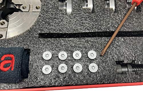 Nova 23262 Premier Pro-Tek Supernova 2 Chuck Kit With Pro-Tek 2" Jaw Set, Woodworm Screw, & Accessories, Bundled With Nova Ilns 1-1/4" X 8Tpi Insert #TOP6