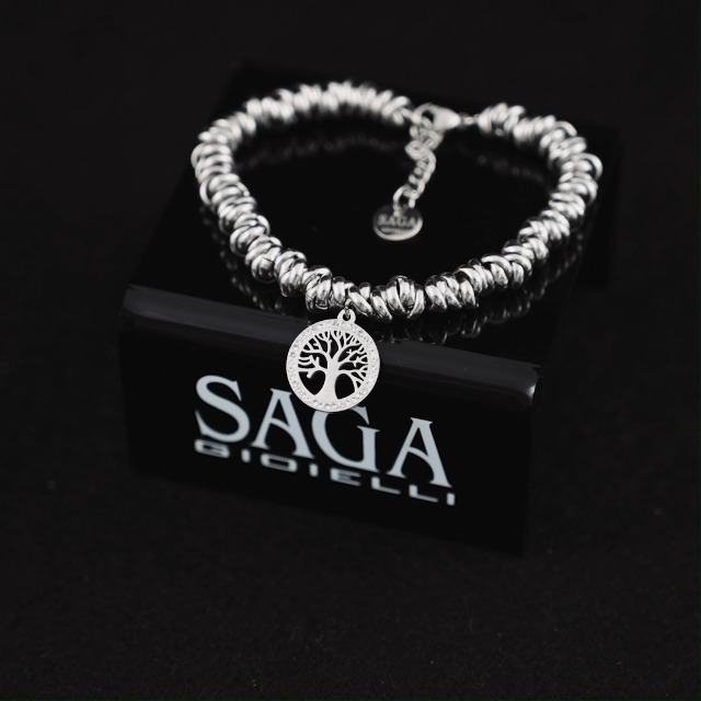 VASSAGO Bracciale Albero Della Vita Uomo Donna, Regolabile, Intrecciato A Mano Con Perline Colorate, Ciondolo In Acciaio, Portafortuna