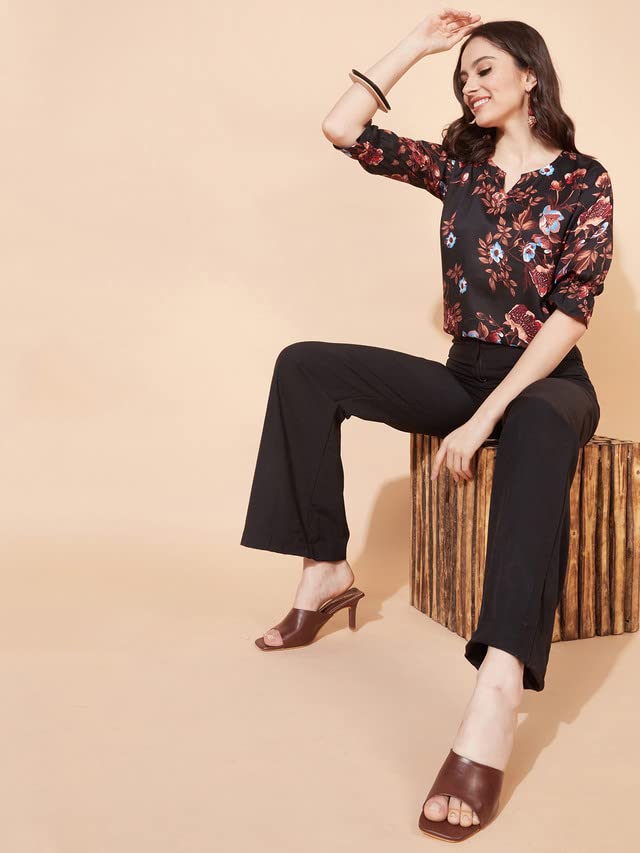 Image of Selvia Women's Floral Regular Fit Top
