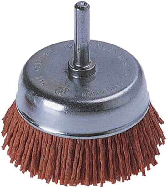wolfcraft Brosse Soucoupe Nylon à Gros Grains, 50 mm pour Perceuses