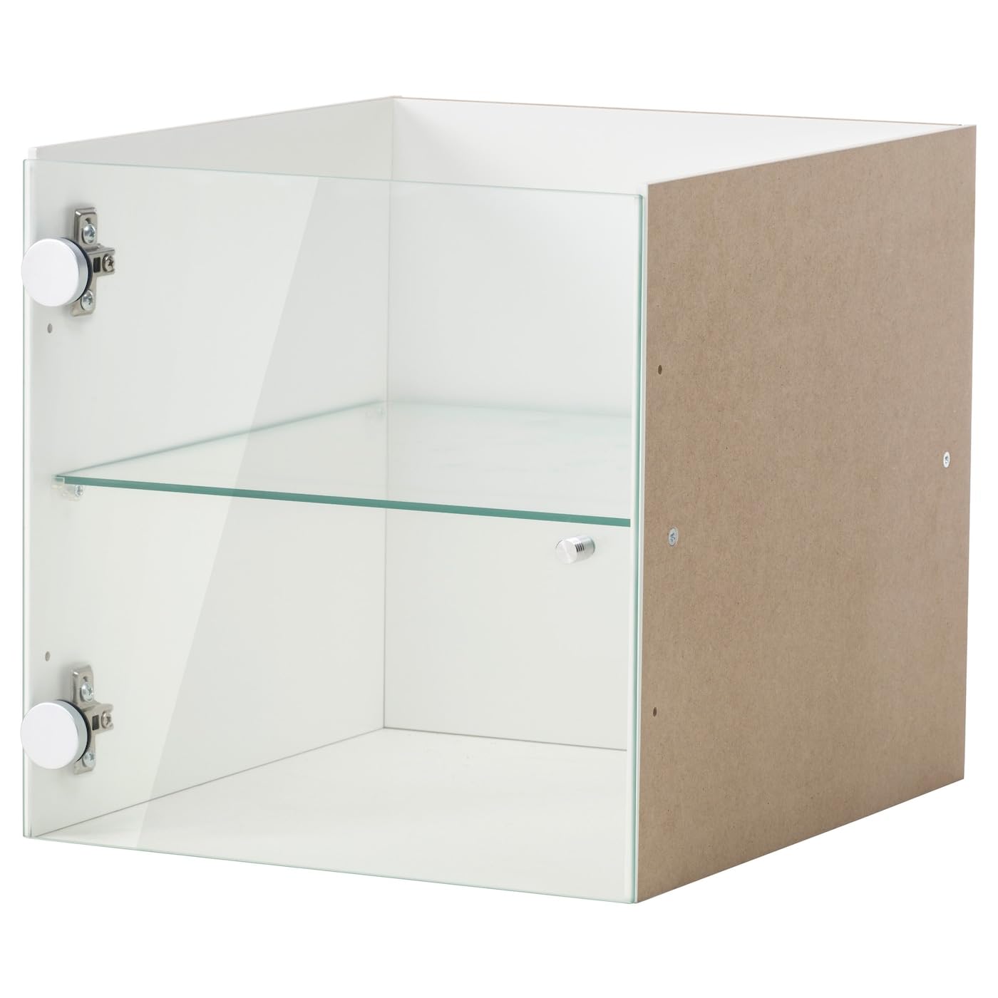 IKEA KALLAX Vitrinentüreinsatz weiß; (33x33cm); Kompatibel mit EXPEDIT