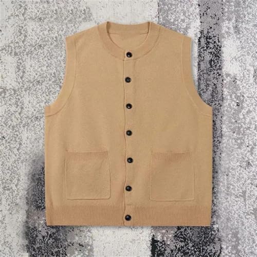Yeuyyben Male Spring Autumn Large Size O-Neck Sleeveless Sweater Men's Loose Casual Knitted Cardigan Vests2