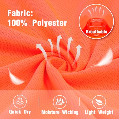 ProtectX Hi Vis Hoodie with Pockets, Long Sleeve High Visibility Hoodie, Quick Dry Safety Shirts with Hood for Men Women3