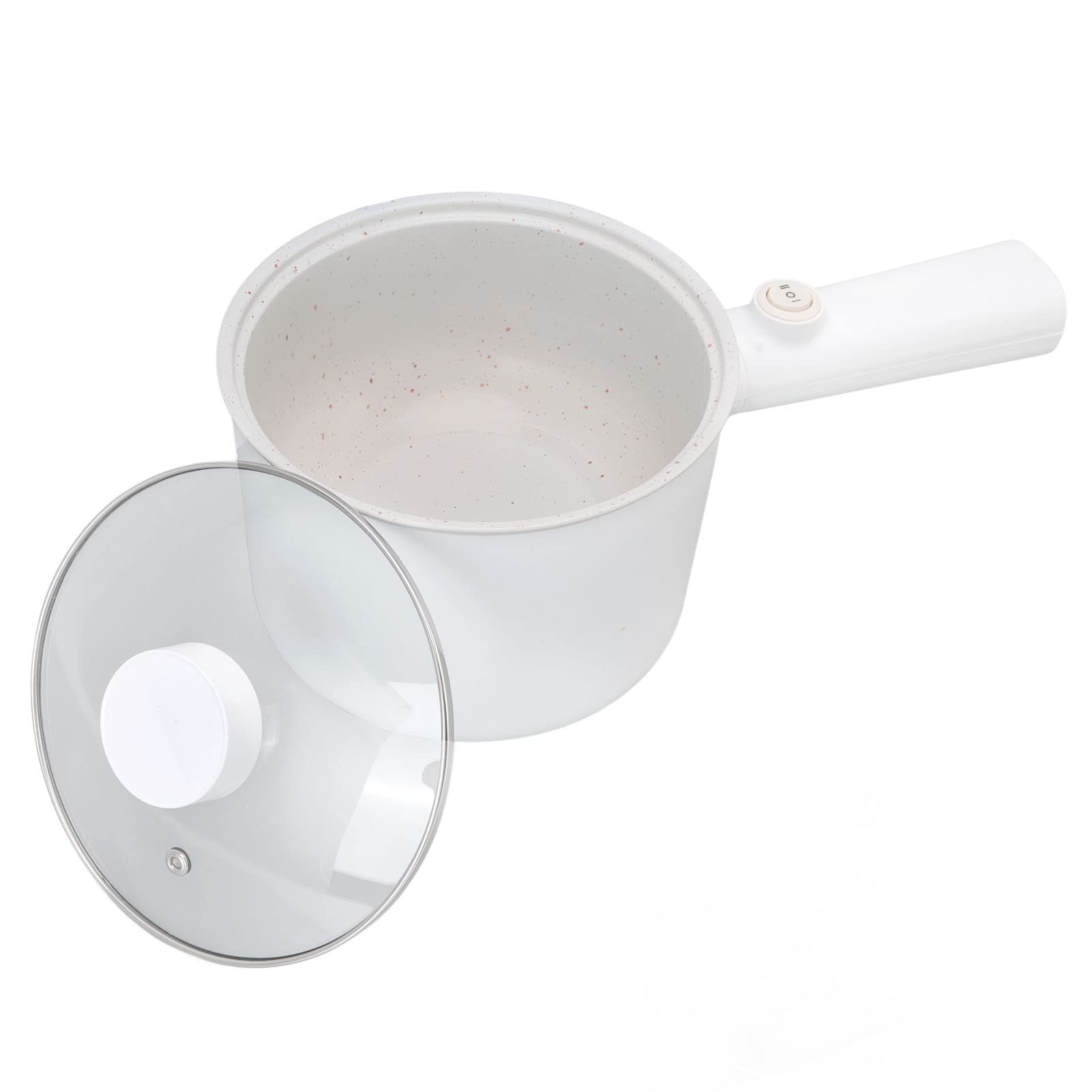 Electric Hot Pot Cooker, 450W Multifunction Large Capacity 2 Gears 1.8L Electric Pot Ceramic Glaze Liner for Frying for Boiling EU Plug-image-5