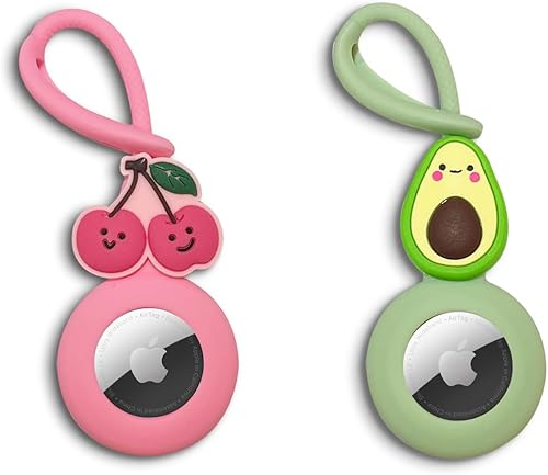 Clouds - Juego de 2 fundas de silicona para AirTag, compatible con accesorios Airtag para llaves, collar de mascotas, perros y gatos, mochilas,